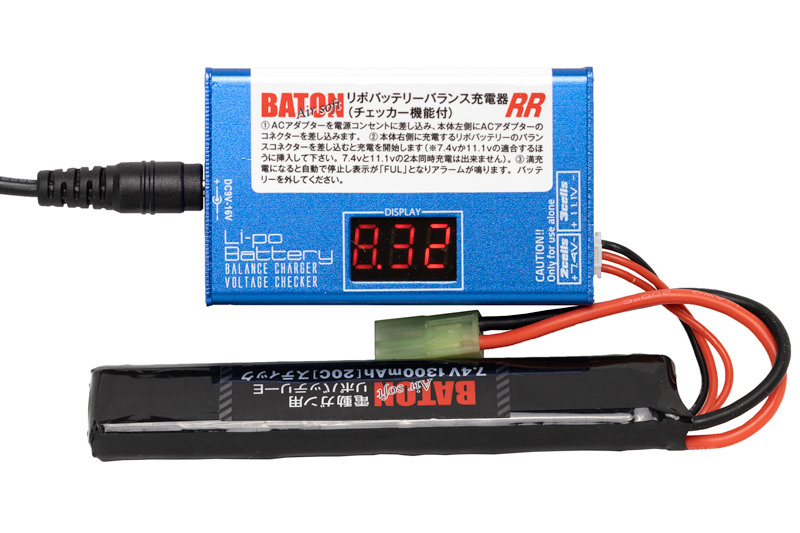 Gunsmith BATON リポバッテリーバランス充電器 RR 【 チェッカー機能付・ACアダプター付属 】